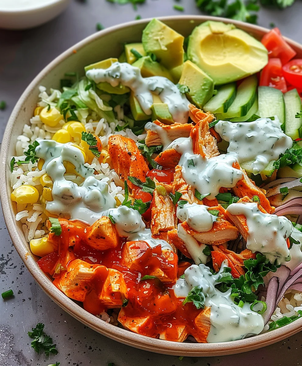 Buffalo Chicken Bowls Rezept: Pikant, cremig, einfach!