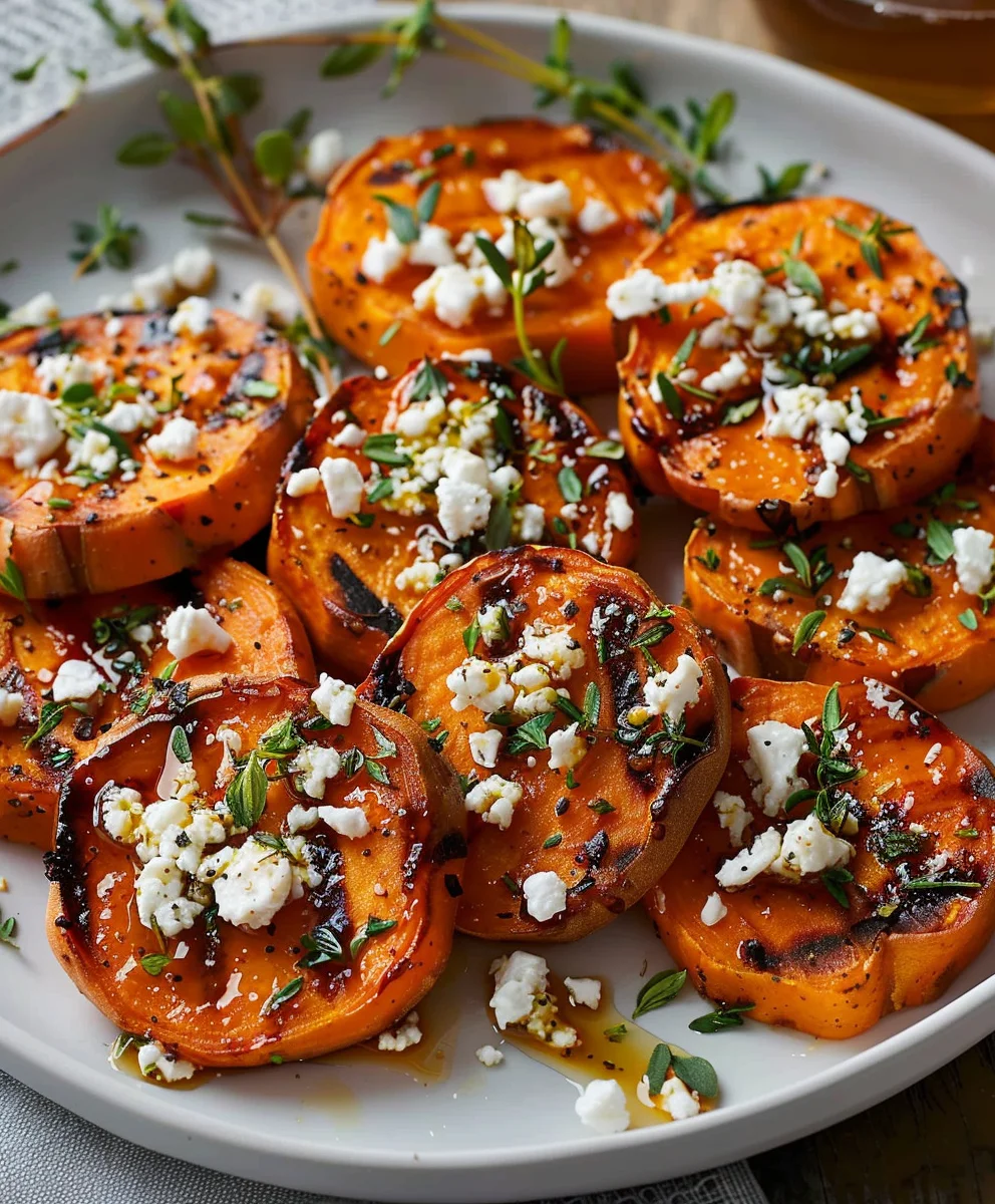Honig-Feta Süßkartoffel-Rondellen: Süß & Salzig!