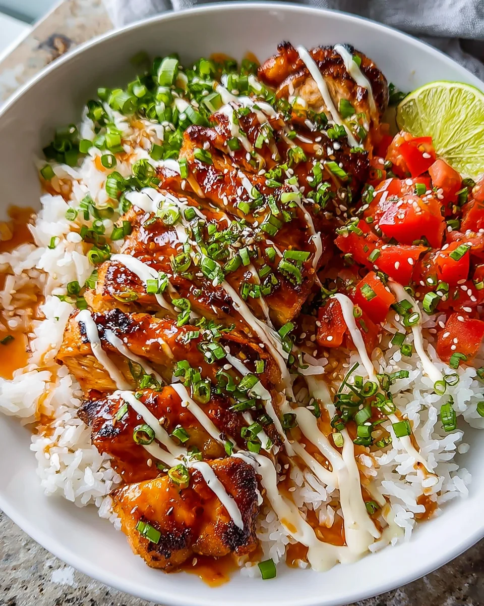 Süß-Scharfe Hähnchen Bowl mit Kokos-Limettendressing