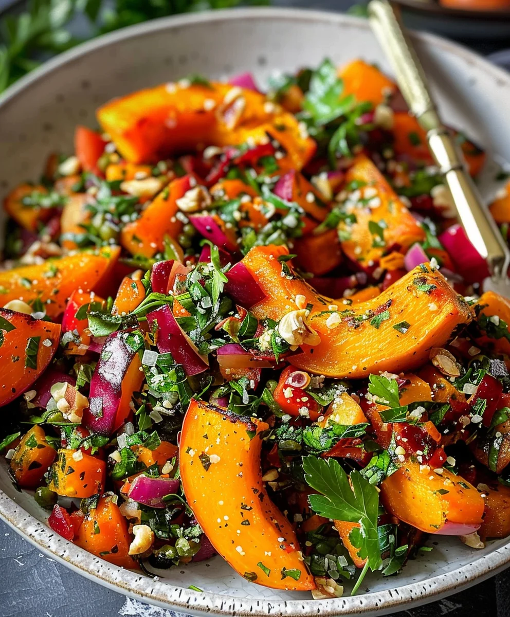 Libanesischer Gerösteter Kürbissalat – Vegan & Lecker