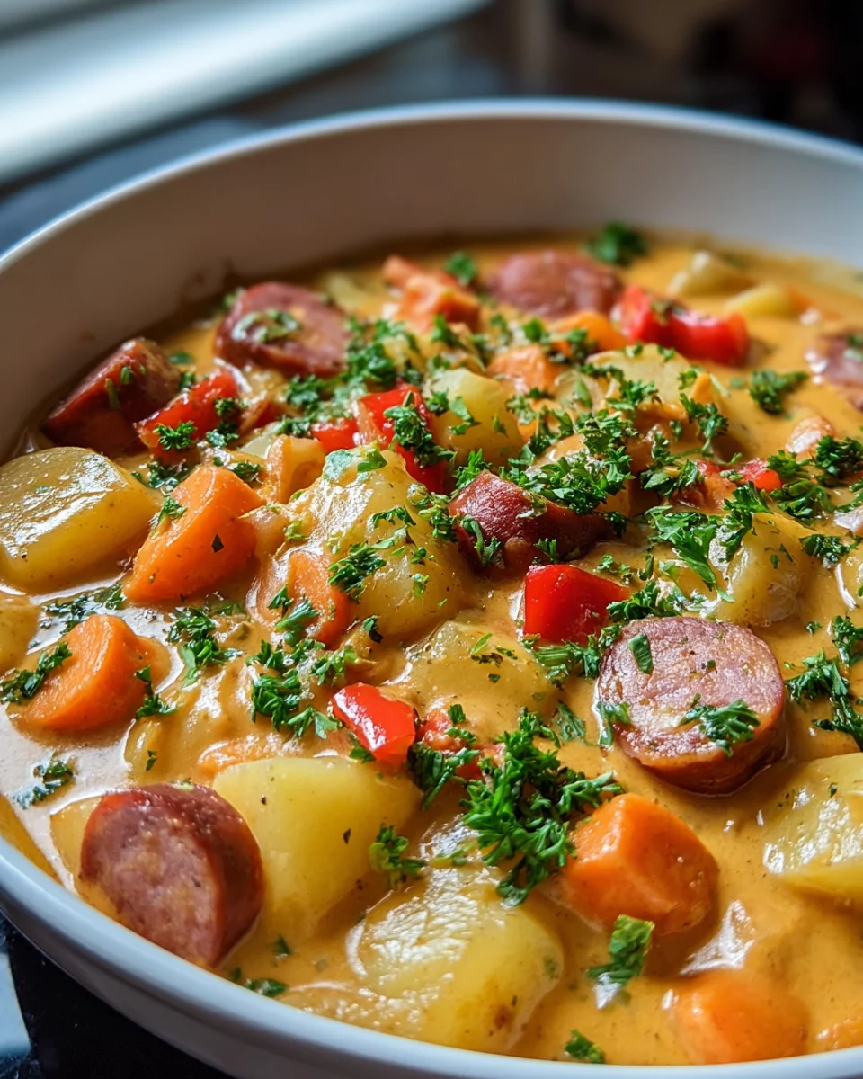 Würziger Kartoffel-Wurst-Eintopf: Herzhaft & einfach