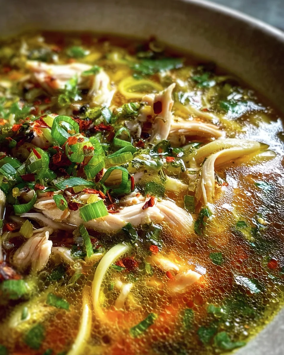 Aromatische Hähnchen-Nudelsuppe mit Knoblauch & Aroma-Extrakt
