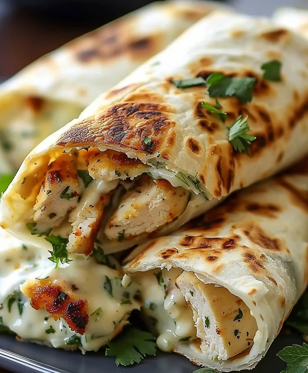 Low Carb Käse-Knoblauch Hähnchen Wraps – Dein neues Lieblingsrezept