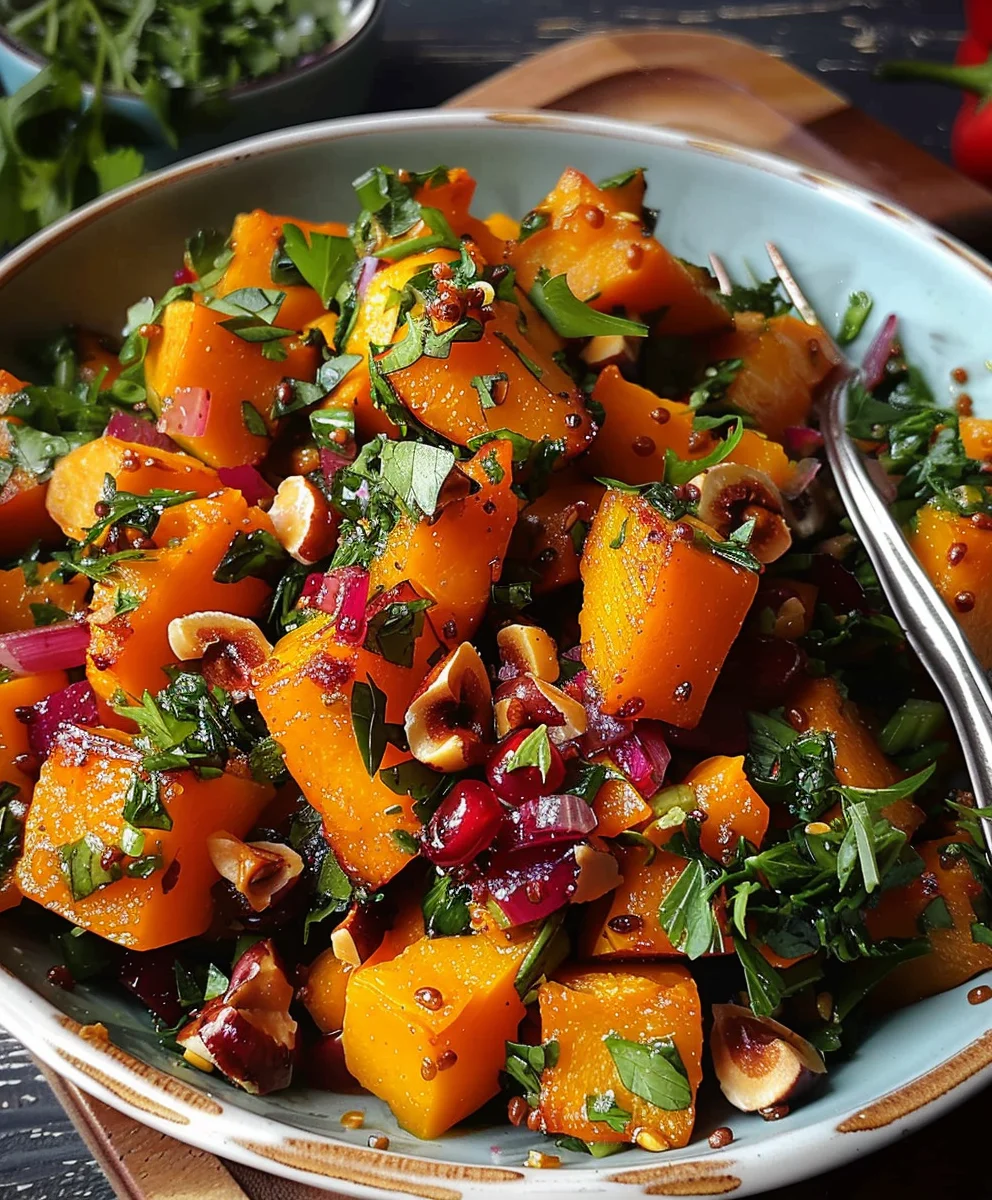 Libanesischer Gerösteter Kürbissalat – Vegan & Lecker