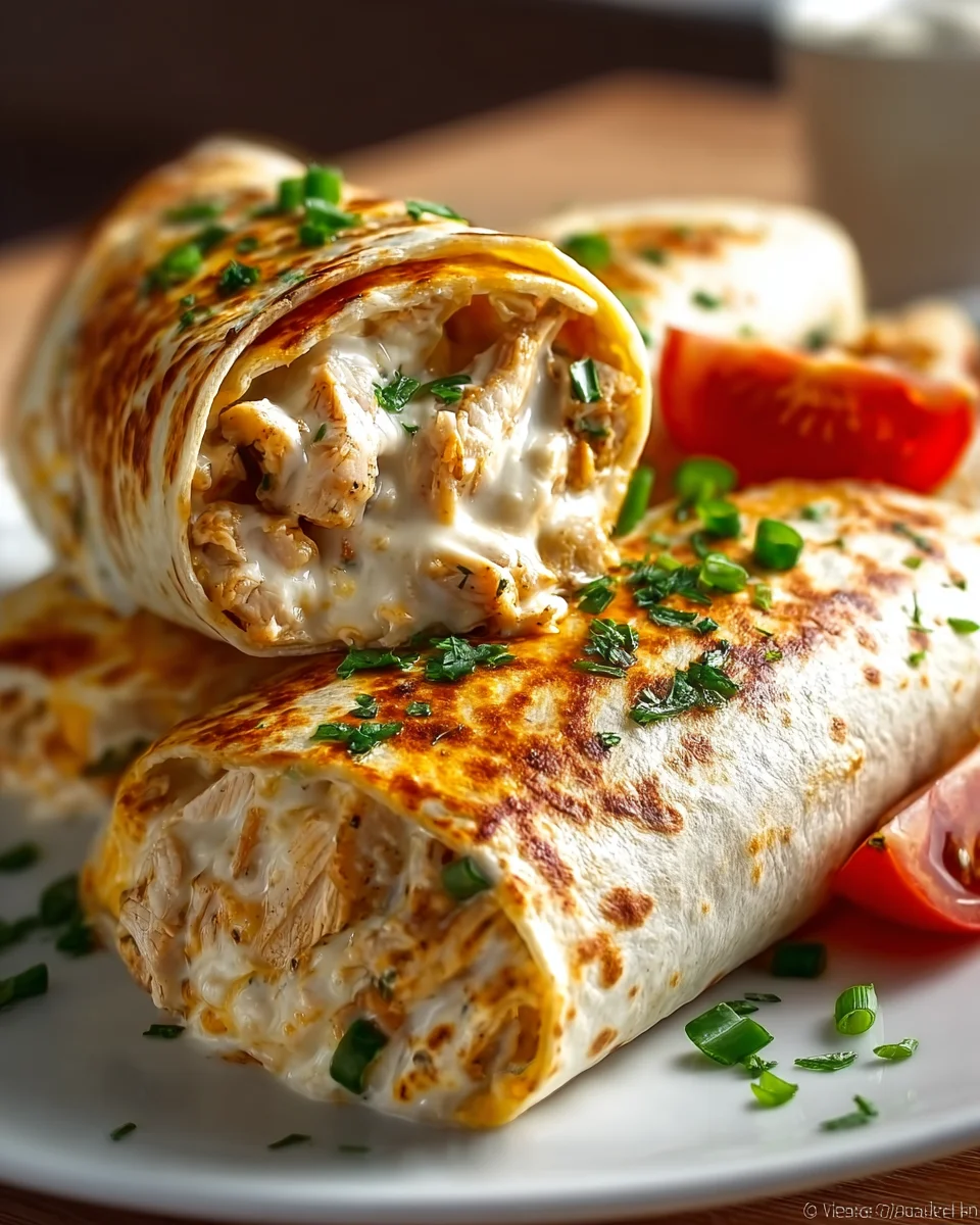 Käse-Knoblauch Hähnchen Wraps: Schnell, einfach, köstlich!