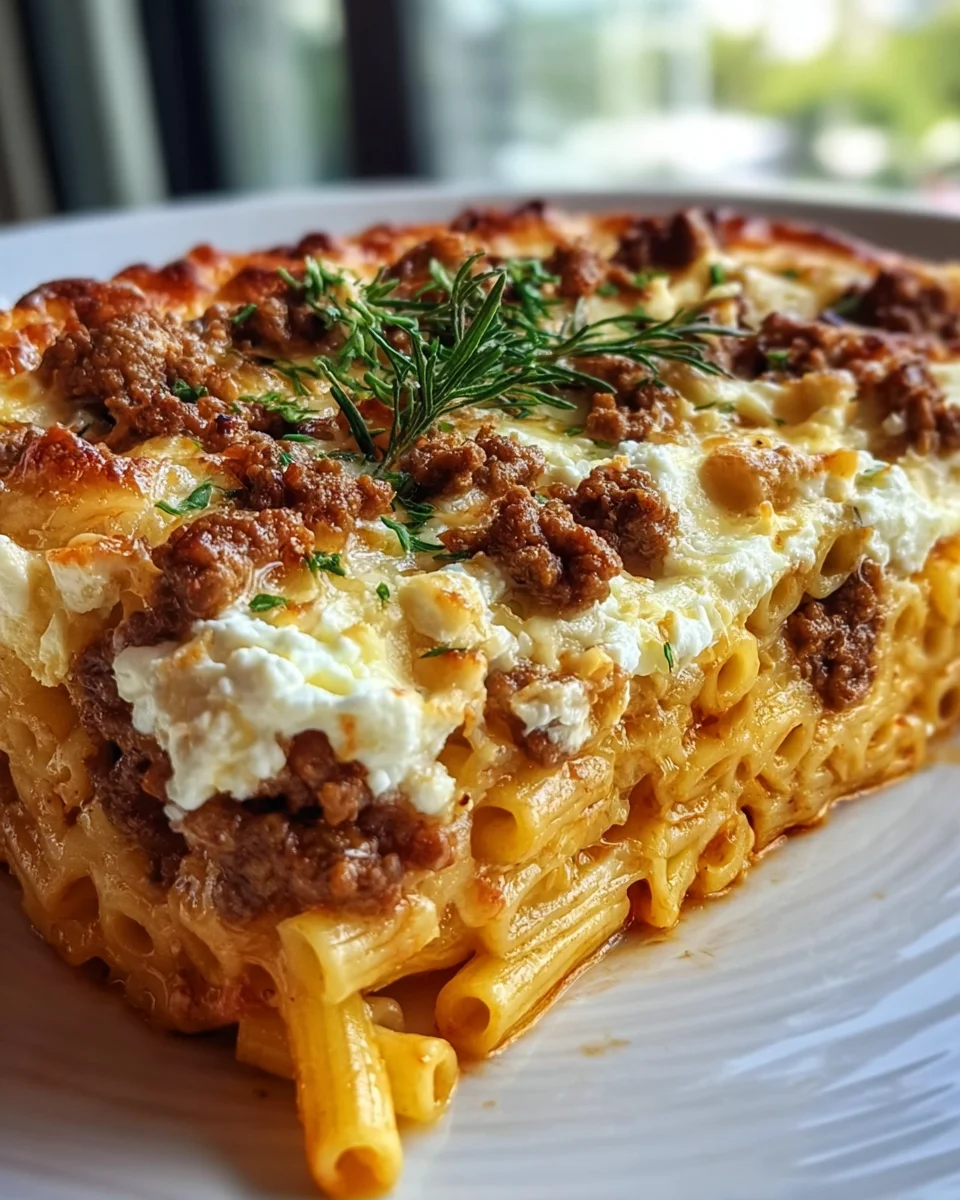 Griechischer Nudelauflauf mit Feta & Hackfleisch – einfach lecker!