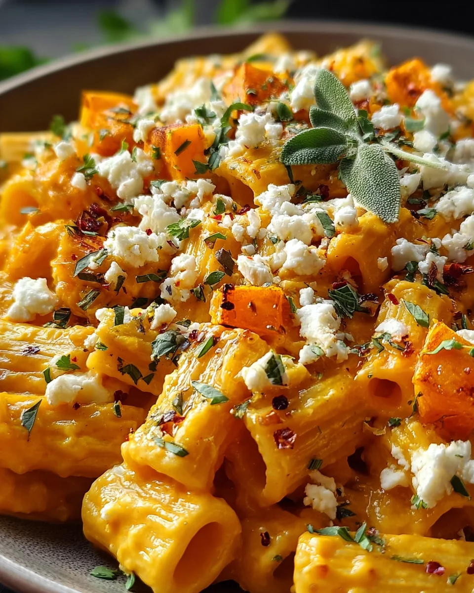 Kürbis Feta Pasta: Dein einfaches & cremiges Herbst-Lieblingsrezept!