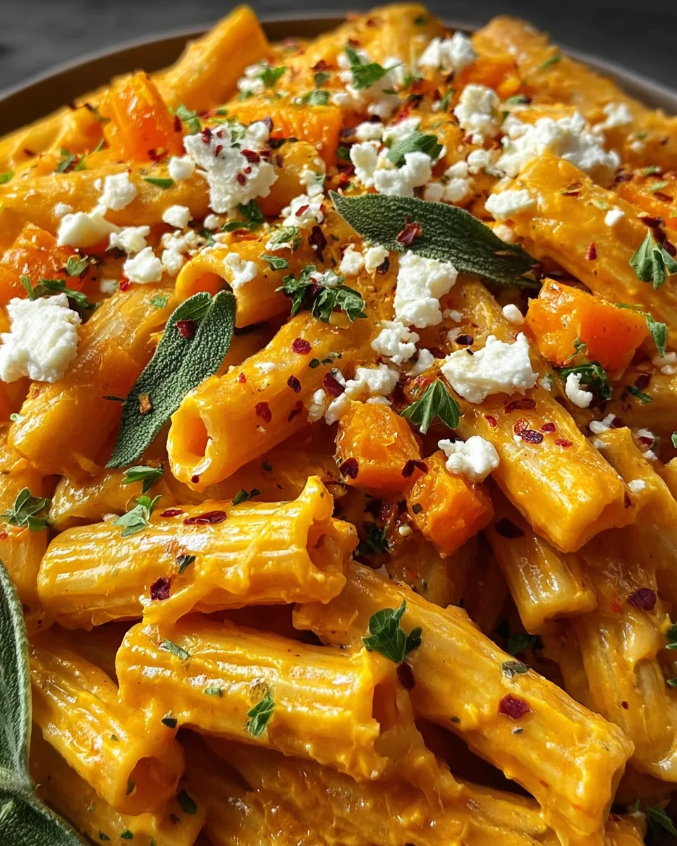Kürbis Feta Pasta: Dein einfaches & cremiges Herbst-Lieblingsrezept!