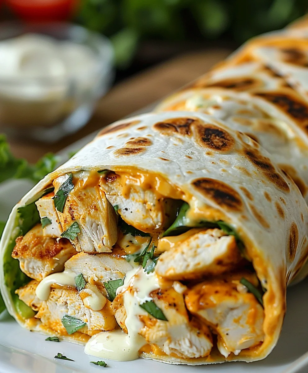 Saftige Käse-Knoblauch-Hähnchen Wraps: Unwiderstehlich lecker!