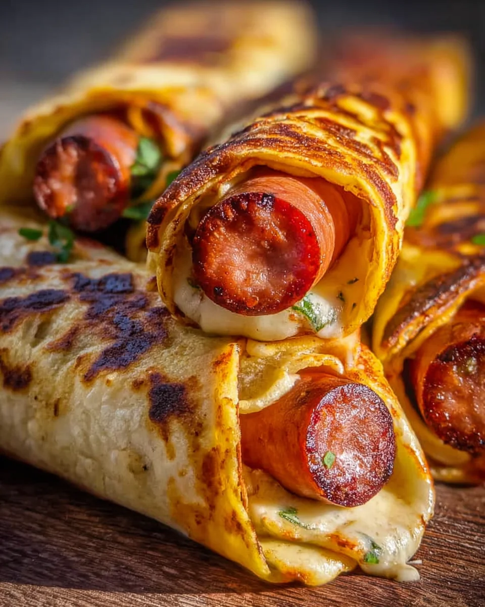 Gebackene Hot Dogs im Tortilla-Mantel: Schnell & Lecker!