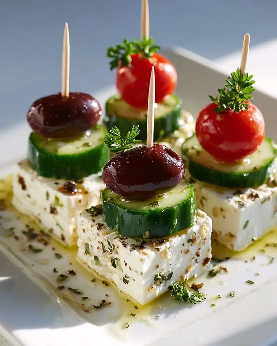 Leckere Feta Spieße mit Gurke: Dein schnelles Sommerrezept!