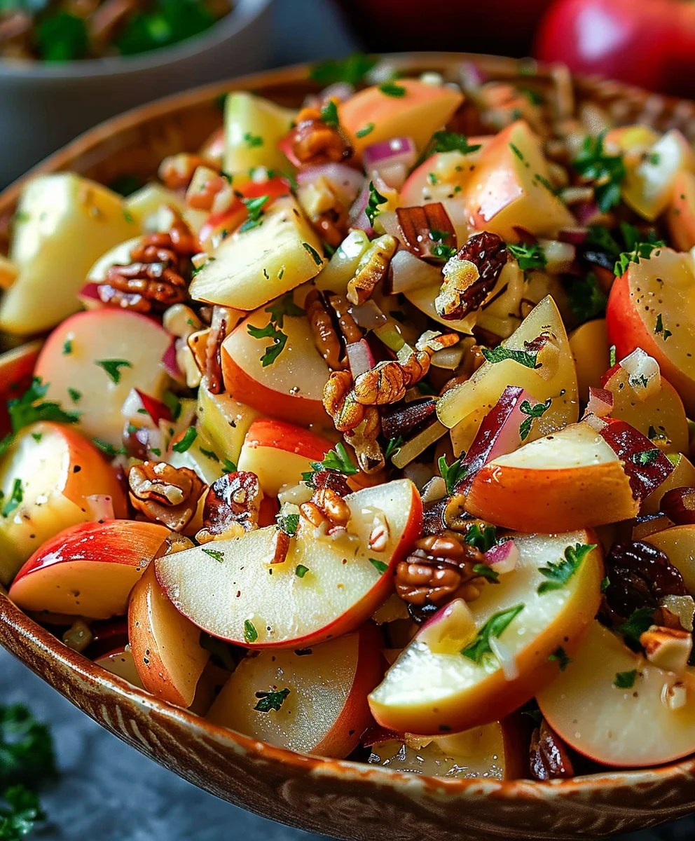 Knackiger Herbst Apfelsalat: Dein perfekter Genuss!