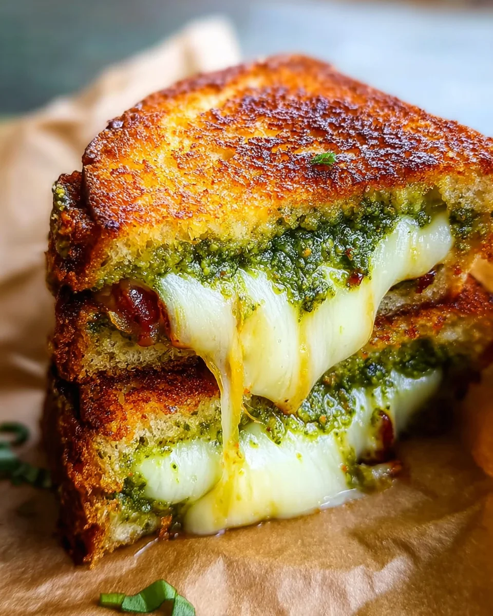Sauerteig Pesto Grilled Cheese: Dein neues Komfort-Food!