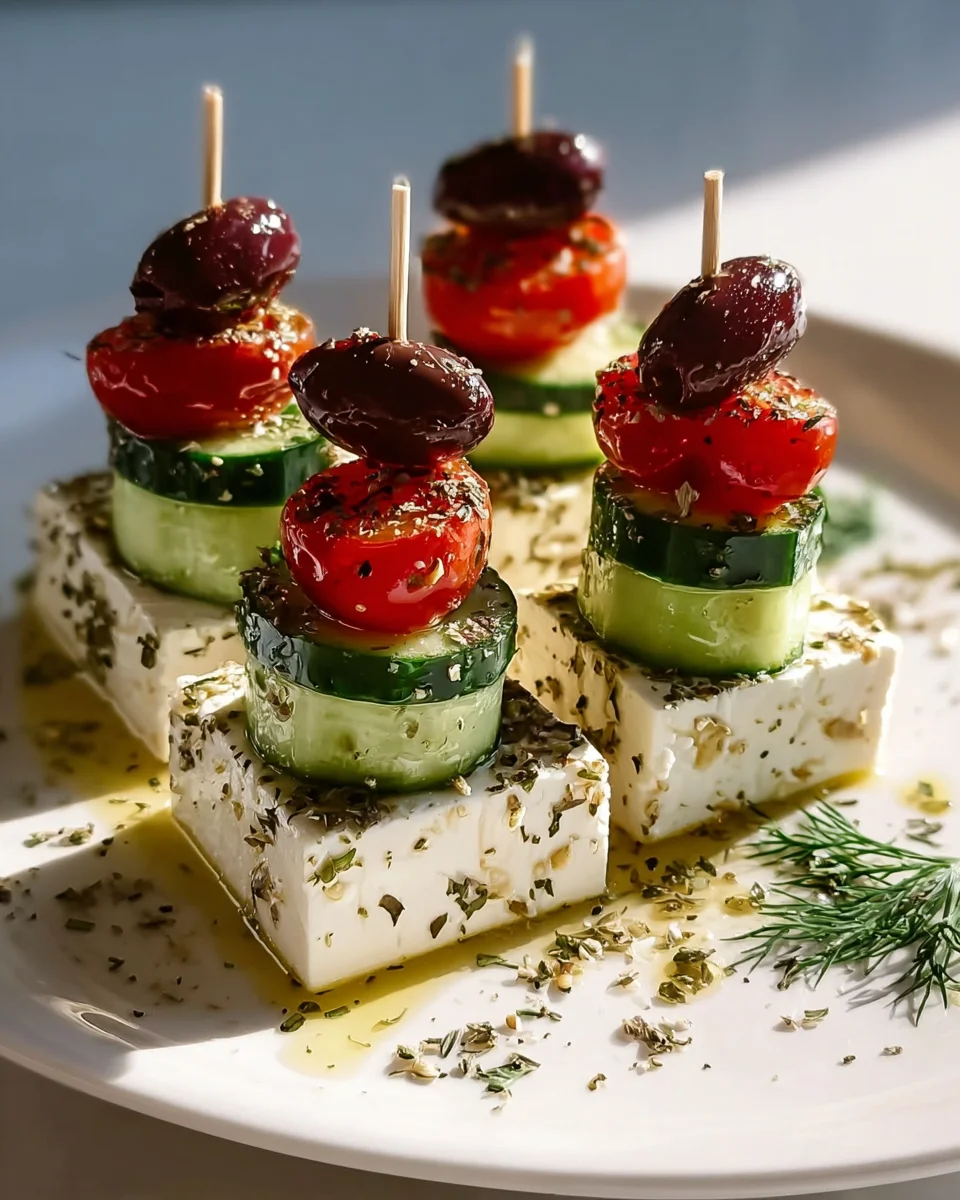 Leckere Feta Spieße mit Gurke: Dein schnelles Sommerrezept!