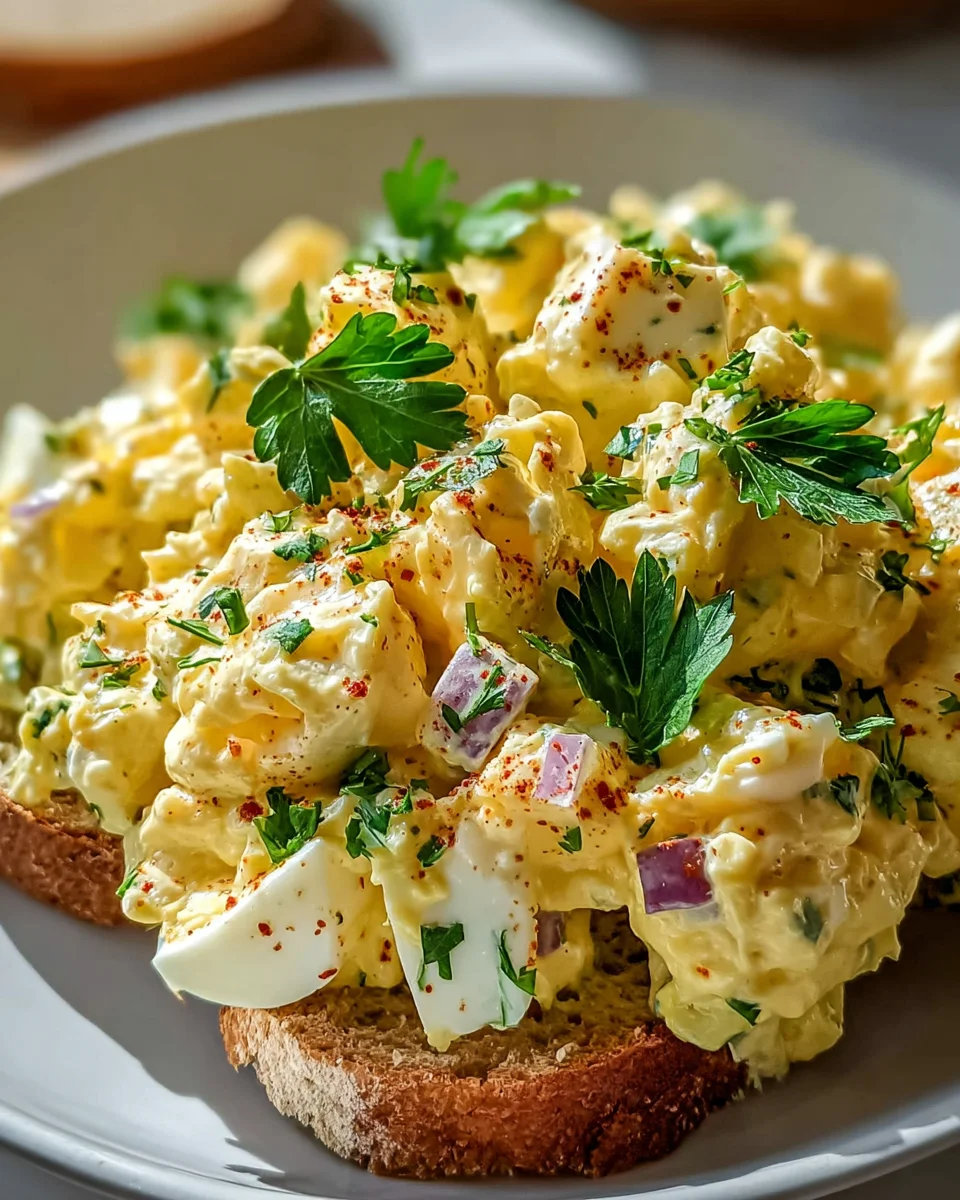 Einfach das beste Eiersalat Rezept: Cremig, lecker & schnell gemacht.
