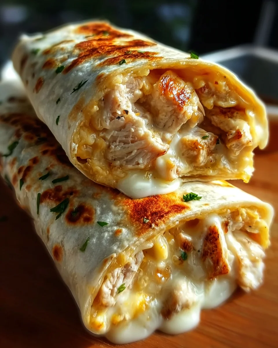Schnelle Käse-Knoblauch Hähnchen Wraps: Blitz-Rezept für Genießer