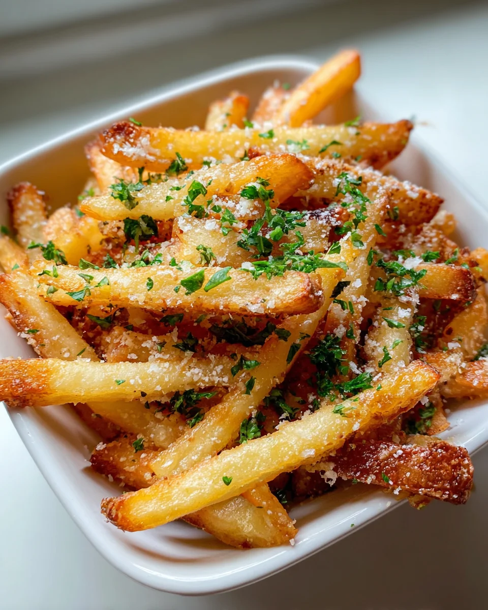 Knusprige Knoblauch-Parmesan Pommes: Einfach unwiderstehlich!