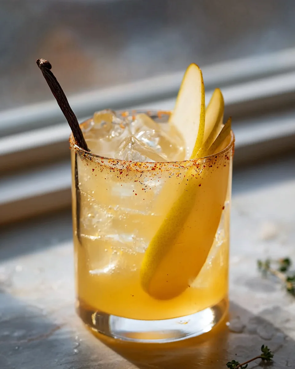 Spritziger Vanille-Birnen-Mocktail: Herbstgenuss pur!