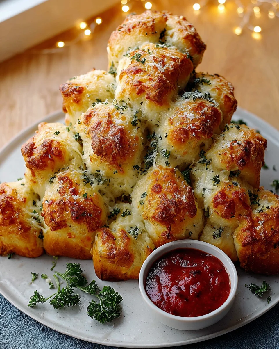 Einfaches Rezept: Käse-Weihnachtsbaum-Brot für Festtage