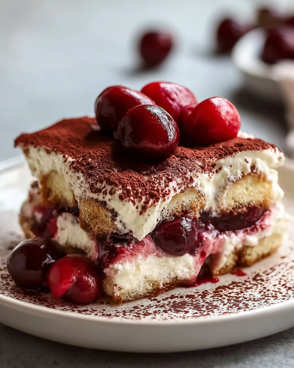 Himmlisches Cherry Amaretto Tiramisu ohne Alkohol genießen!