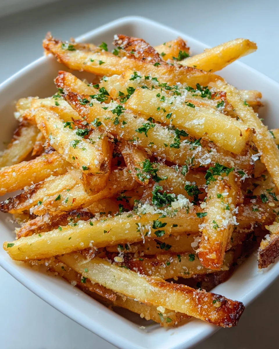 Knusprige Knoblauch-Parmesan Pommes: Einfach unwiderstehlich!