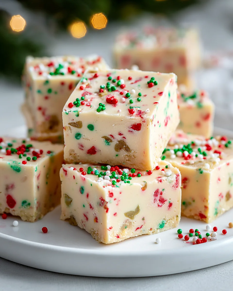 Einfache Zuckerplätzchen Weihnachts-Fudge für festliche Freude