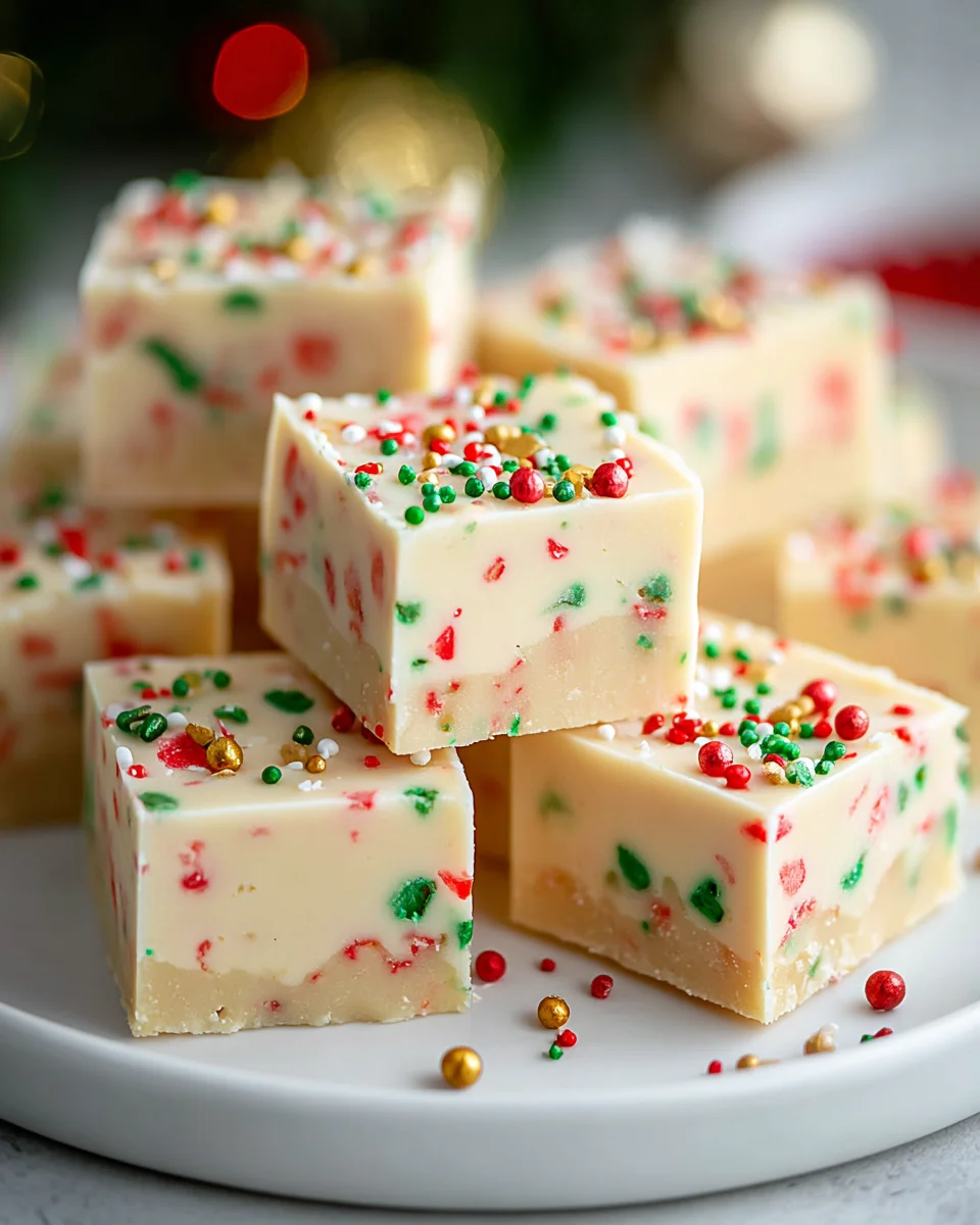 Einfache Zuckerplätzchen Weihnachts-Fudge für festliche Freude
