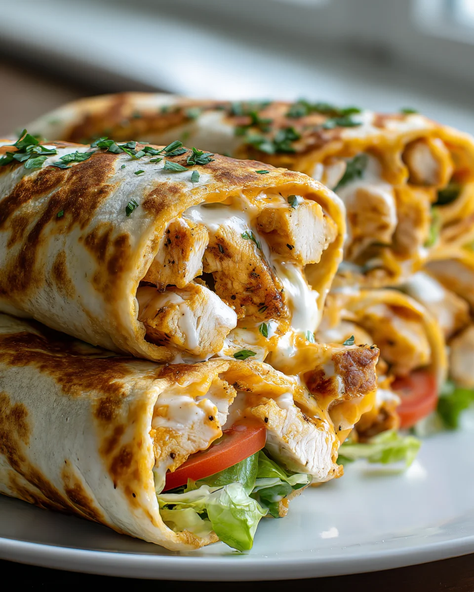 Käsige Knoblauch Hähnchen Wraps: Dein schnelles Feierabendglück!