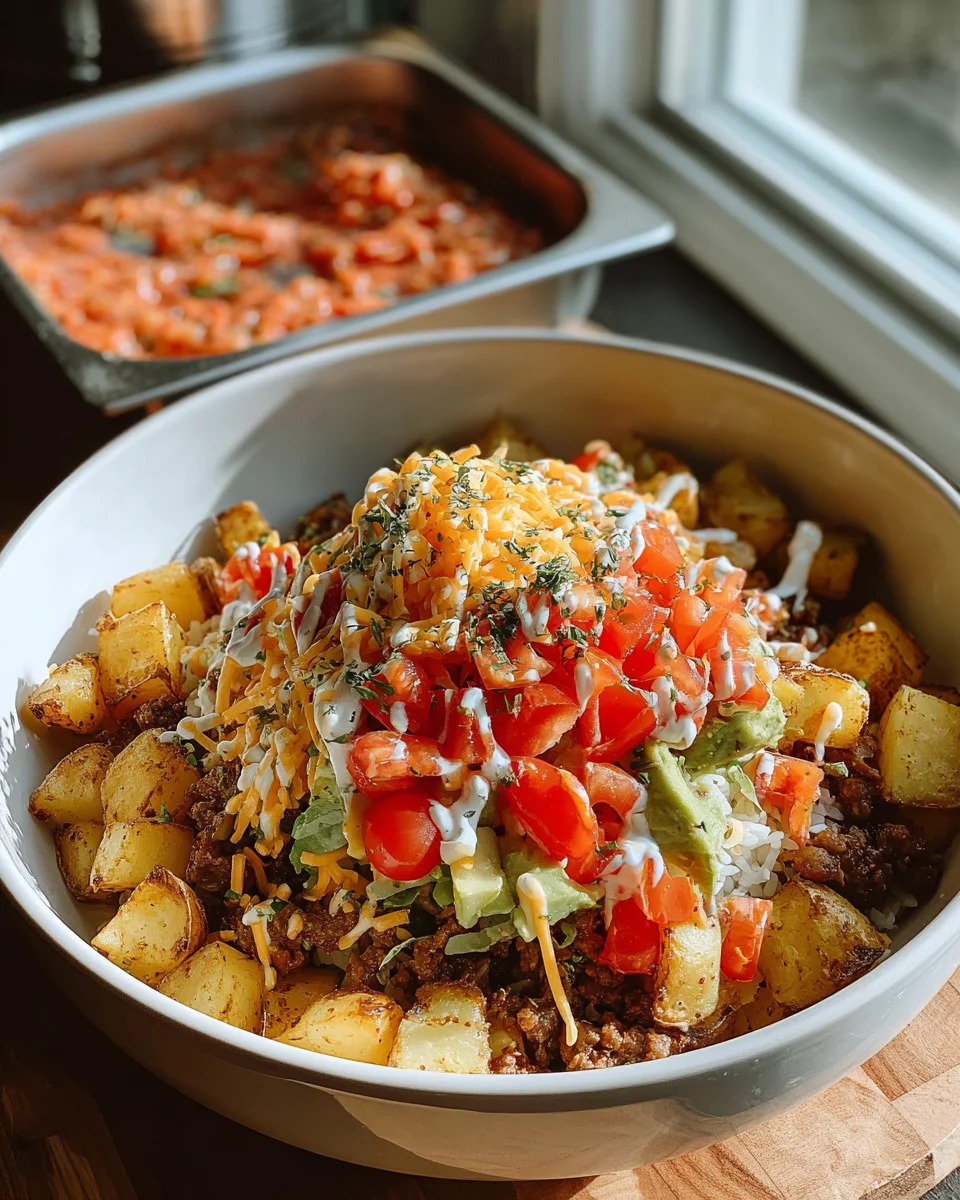 Leckere Potato Taco Bowl Meal Prep für gesunde Mahlzeiten!