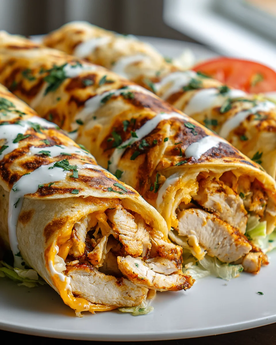 Käsige Knoblauch Hähnchen Wraps: Dein schnelles Feierabendglück!