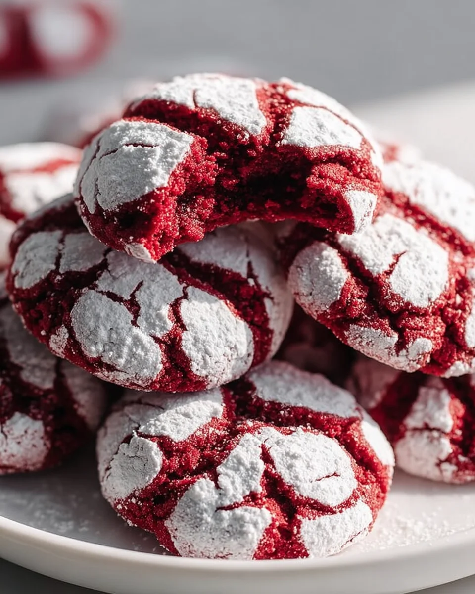 Verführerisches Red Velvet Crinkle Cookie Rezept für Naschkatzen!