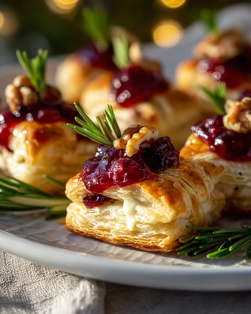 Einfache Cranberry Brie Bites: Elegante Festtags-Appetizer
