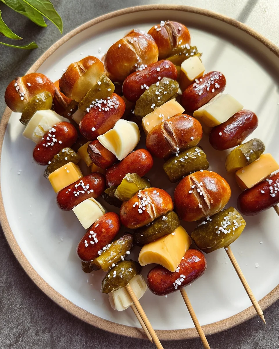 Bayrische Laugenspiesse: Herzhafte Genuss-Spiesse mit Rind