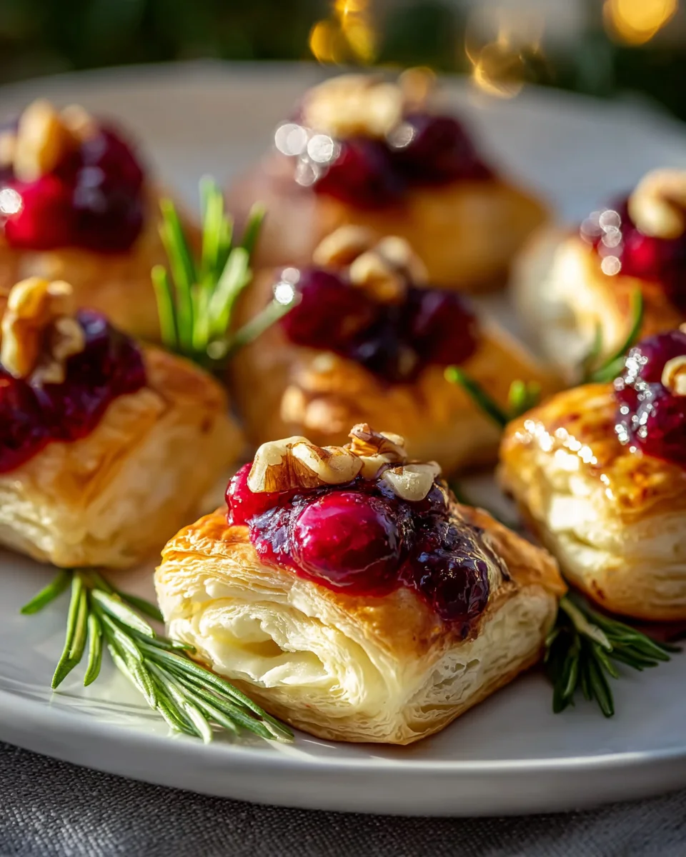 Einfache Cranberry Brie Bites: Elegante Festtags-Appetizer