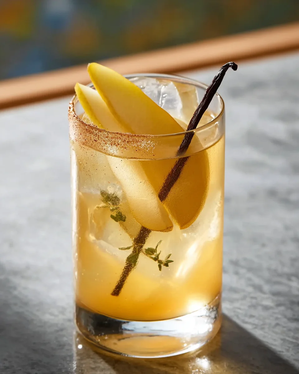 Spritziger Vanille-Birnen-Mocktail: Herbstgenuss pur!