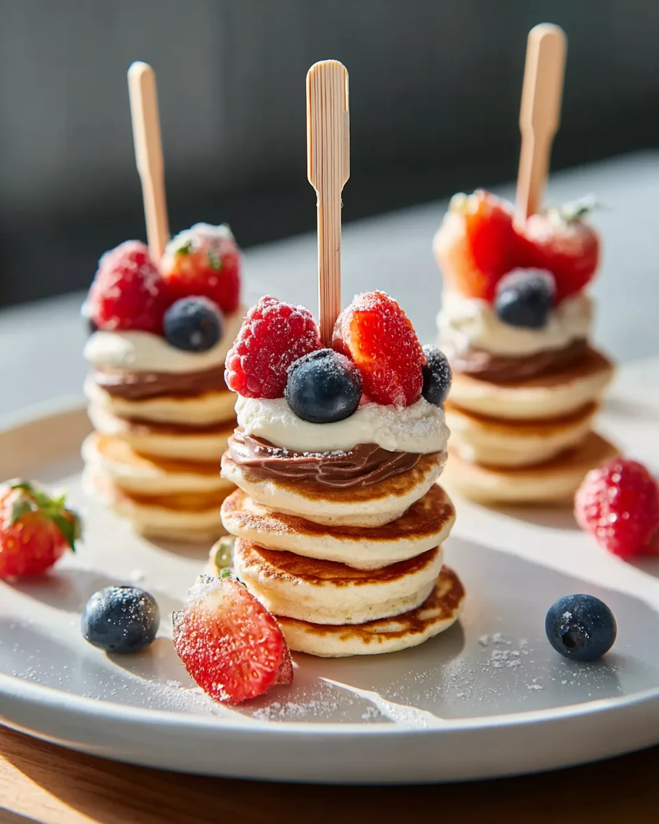 Mini Pancake Spiesse selber machen: Schnell & super lecker!