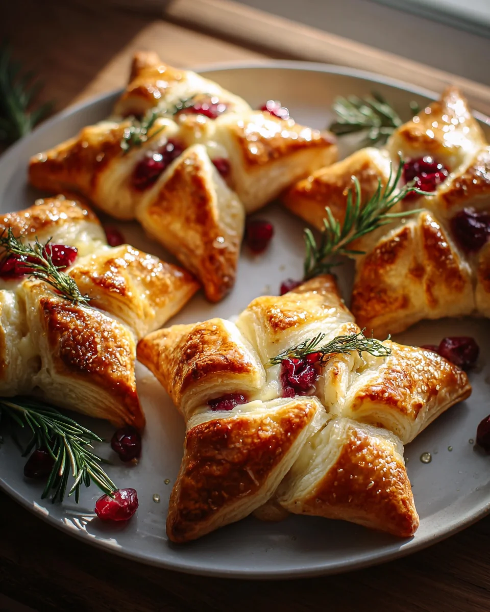 Blätterteigsterne mit Brie und Cranberrys – Einfach & Lecker!