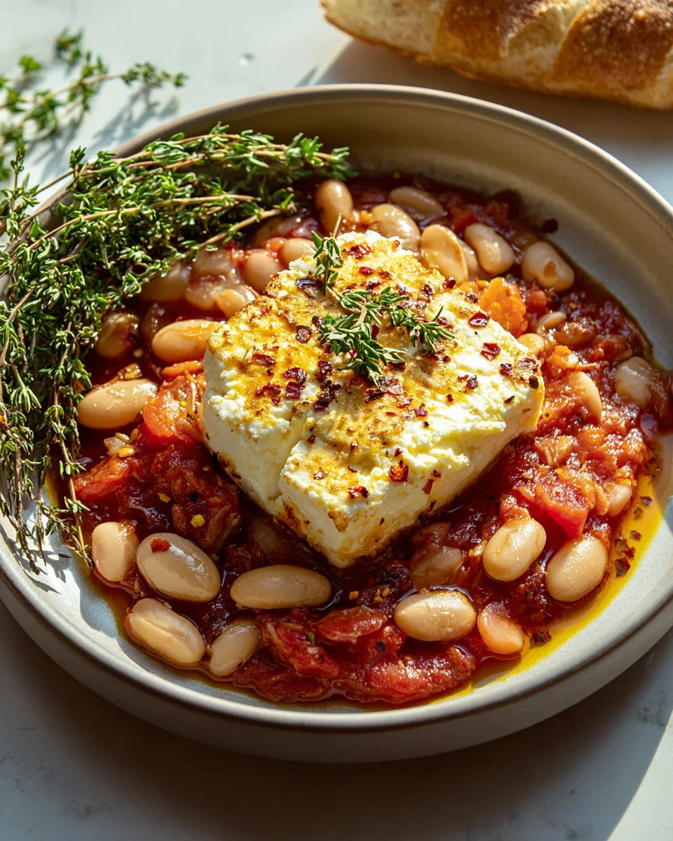 Gebackener Feta mit Riesenbohnen: Ein Genuss für Feinschmecker!