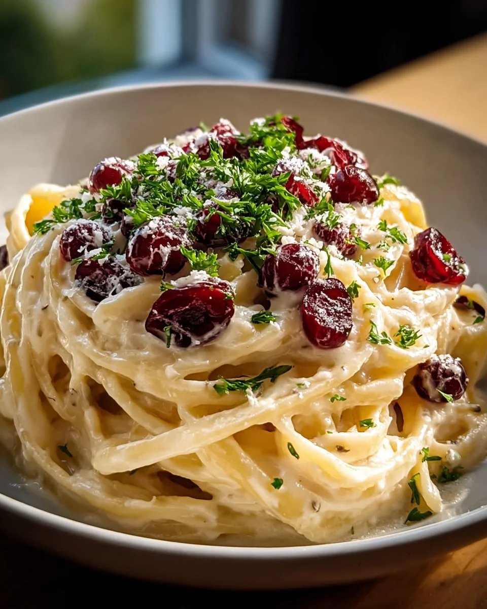 Brie Pasta mit Preiselbeer-Kompott – Leckeres Rezept ohne Alkohol