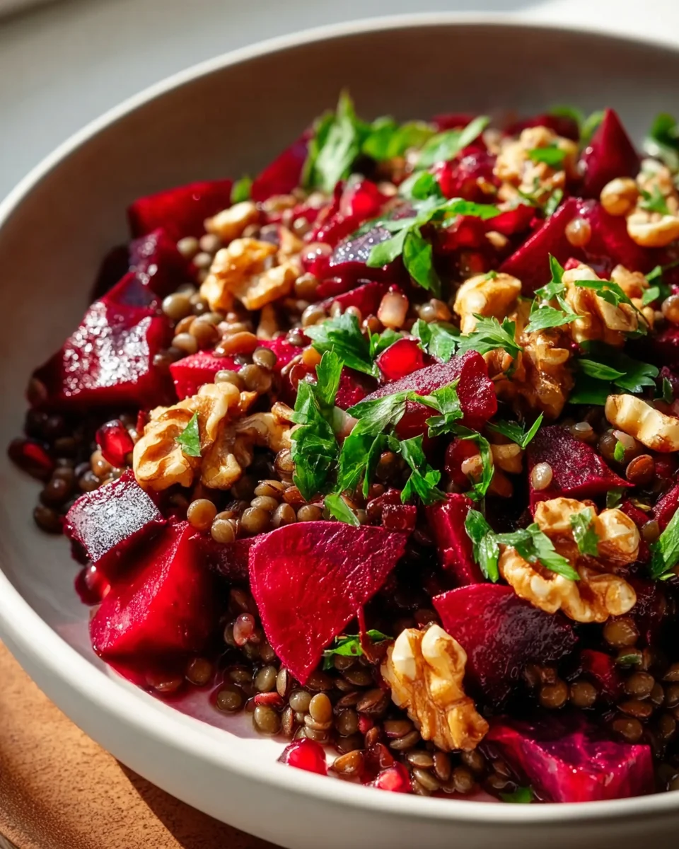 Köstlicher Rote Bete Linsen Salat - Gesund und Einfache Zubereitung