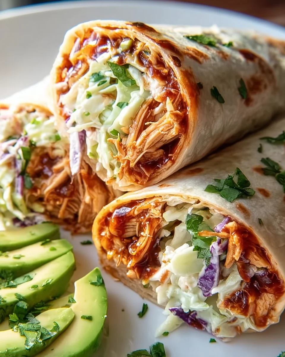 BBQ Hähnchen-Krautsalat Wraps – Dein perfekter Sommer-Snack!