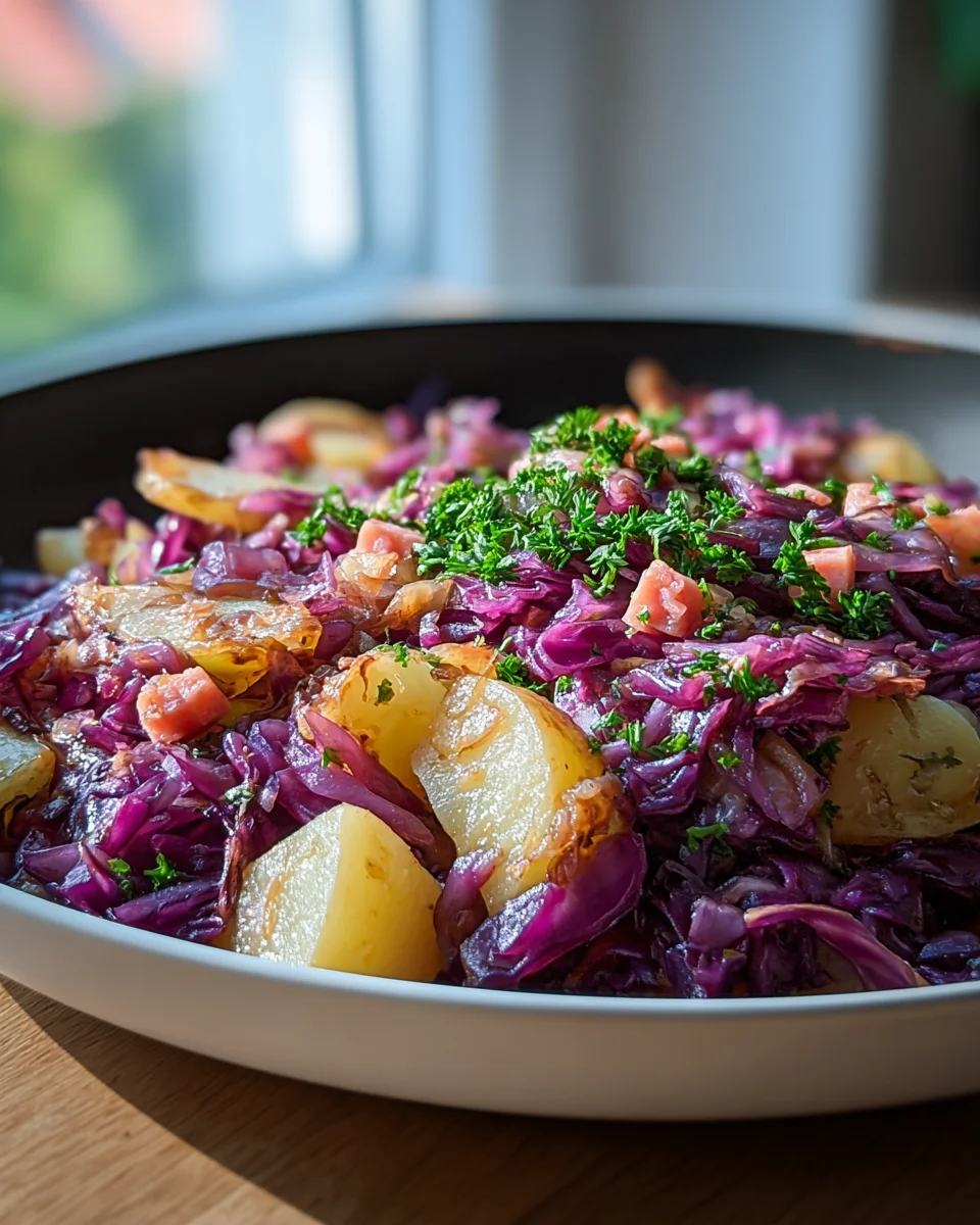 Leckere Rotkohl Pfanne mit Kartoffeln – Einfach und Gesund!