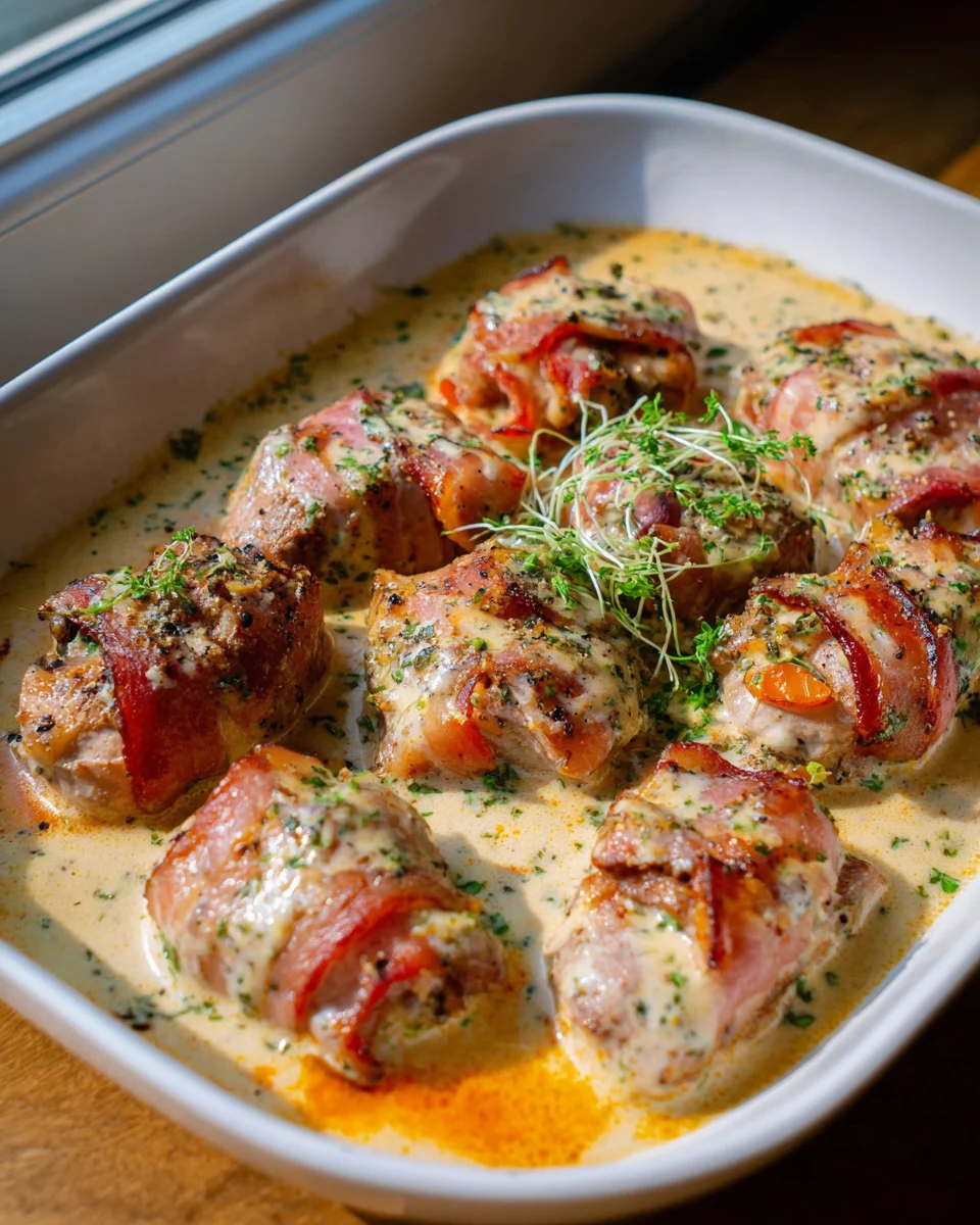 Saftiges Schweinefilet im Speckmantel – Einfaches Rezept!