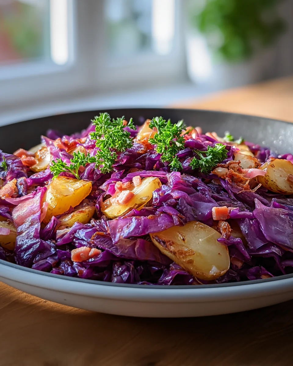 Leckere Rotkohl Pfanne mit Kartoffeln – Einfach und Gesund!