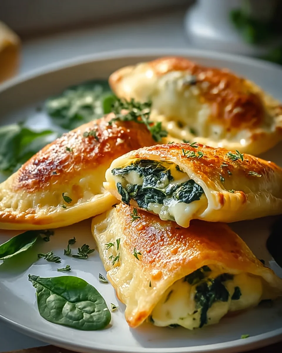 Leckere Kartoffeltaschen mit Spinat und Frischkäse Rezept