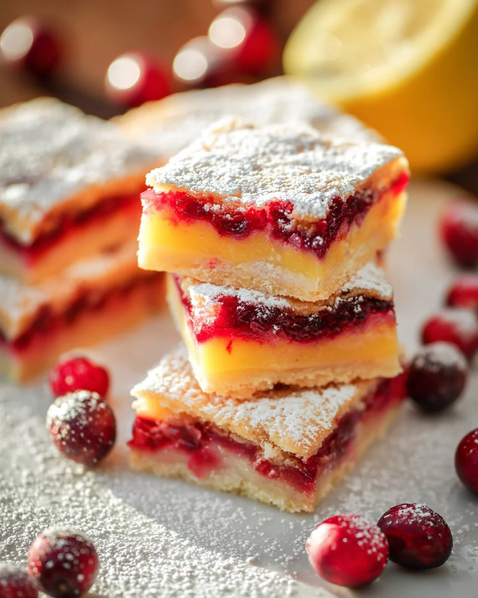 Leckere Cranberry Lemon Bars – Fruchtiger Genuss für jeden Tag!