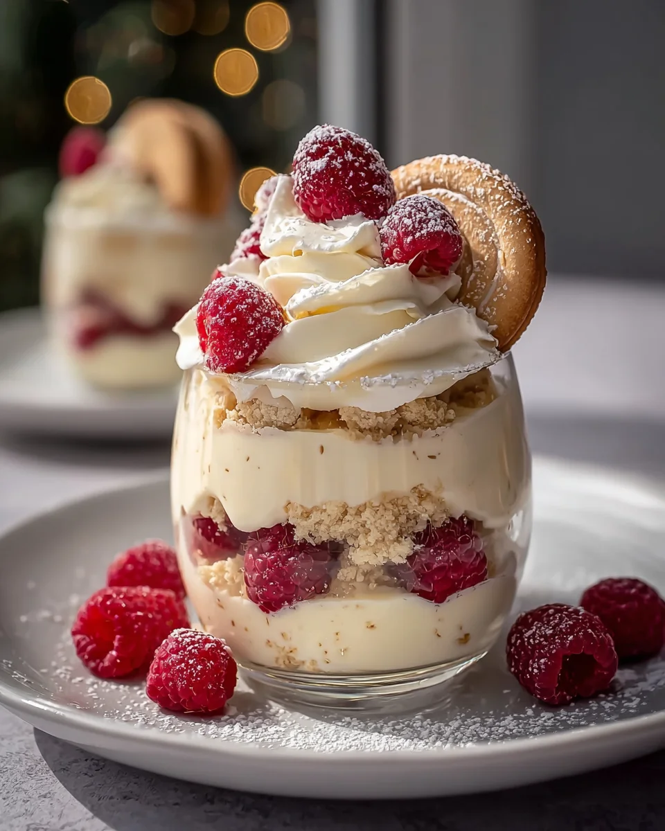 Vanillekipferl Dessert mit Himbeeren – alkoholfrei genießen!