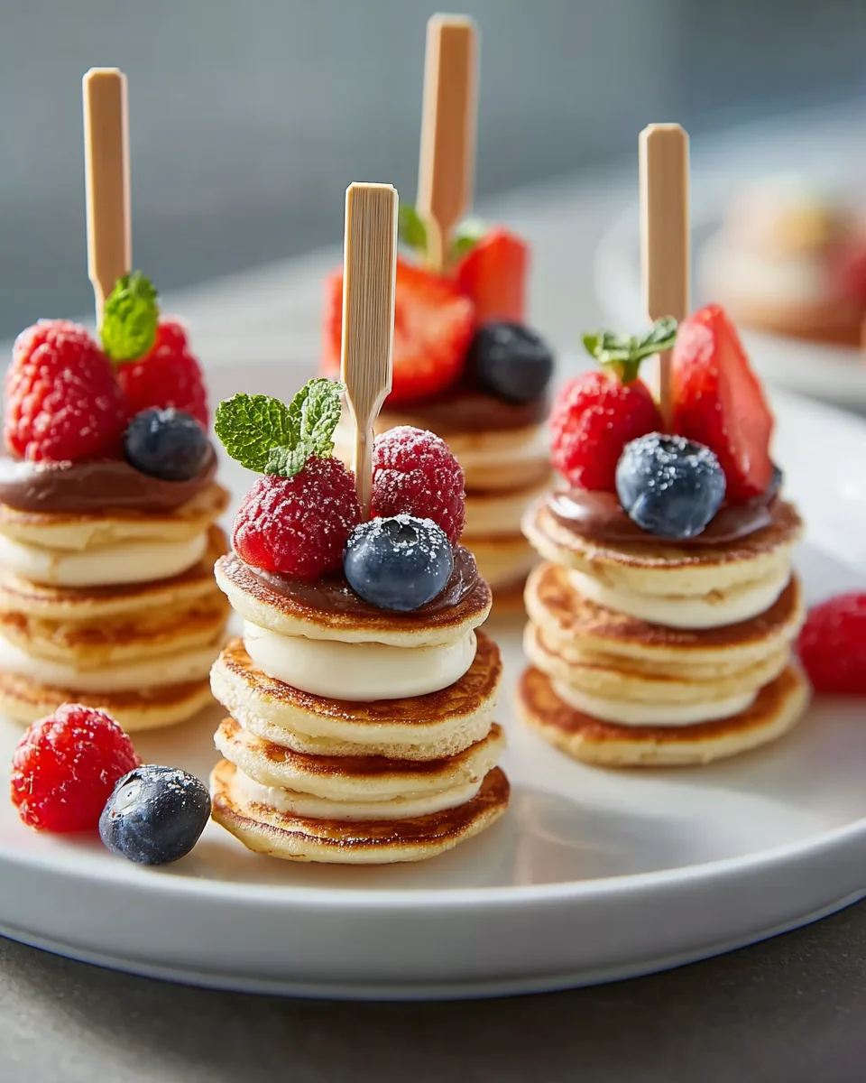Mini Pancake Spiesse selber machen: Schnell & super lecker!