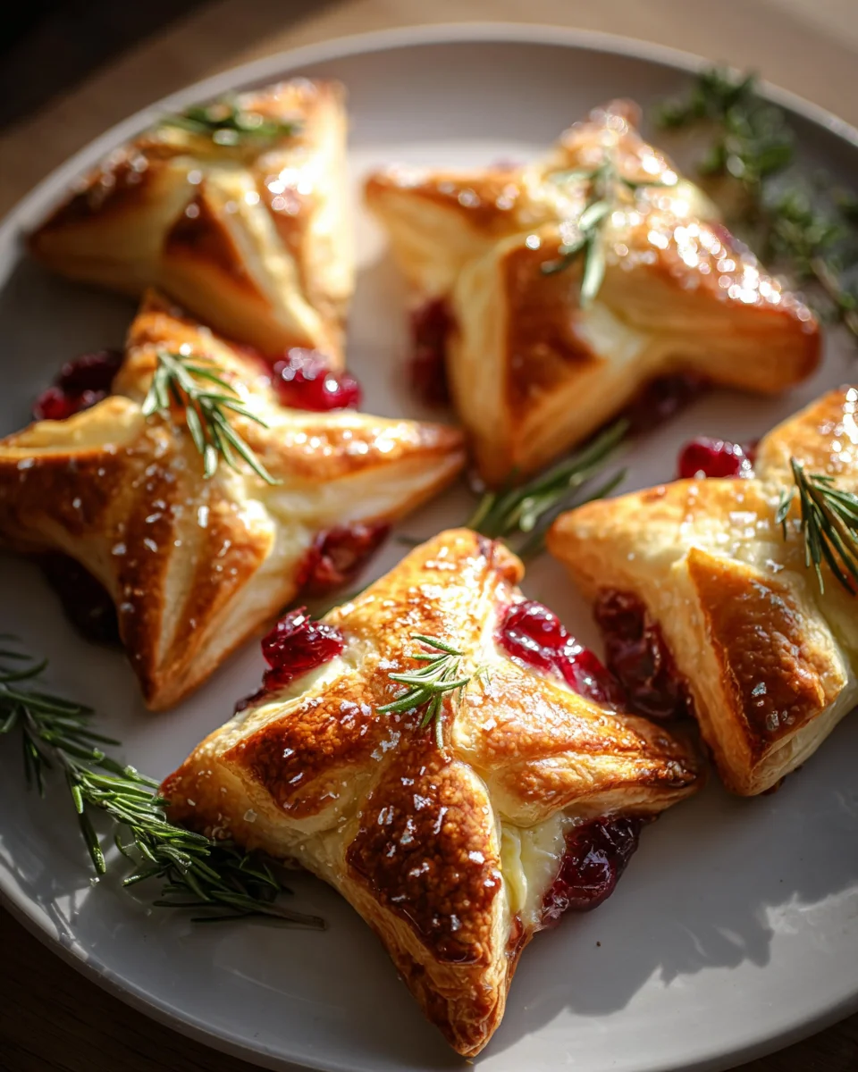Blätterteigsterne mit Brie und Cranberrys – Einfach & Lecker!