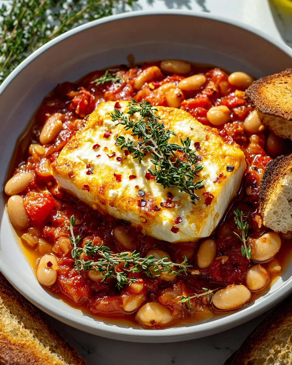 Gebackener Feta mit Riesenbohnen: Ein Genuss für Feinschmecker!